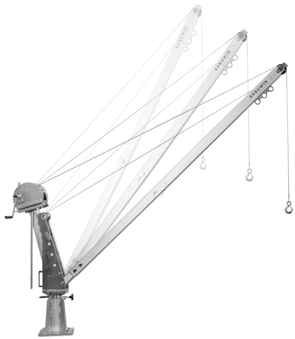 SD900EV - Zinc Plated Swivel Hoisting Davit Crane with TL1500 EV Winch