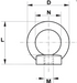 GT Cobra Grade 80 Eyenut Dimensions