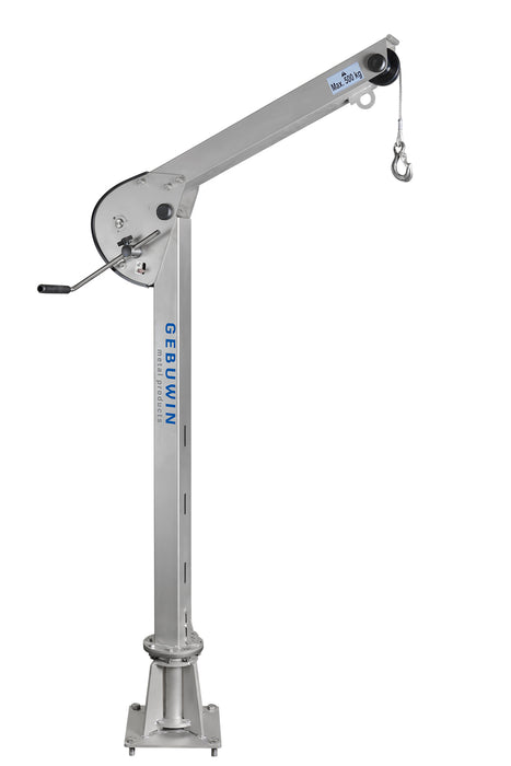 SD250 SST - 250kg Stainless Finish Swivel Hoisting Davit (Built in winch with 13m Cable)