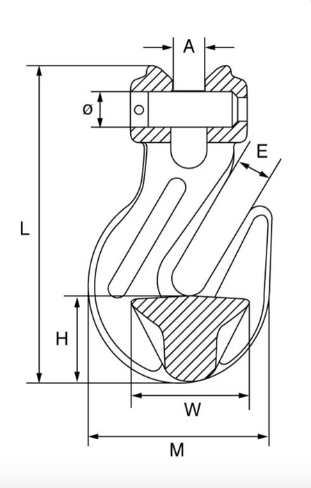 GT Cobra Grade 80 Clevis Grab Hook