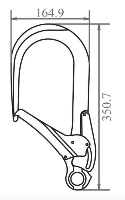 Aluminium Large Rebar Hook - 109mm Gate Opening