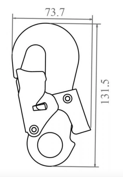 Aluminium Double Action Snap Hook - 23kN