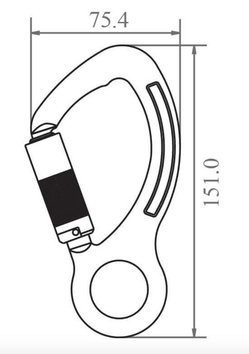 Aluminium Quarter Turn Locking Hook